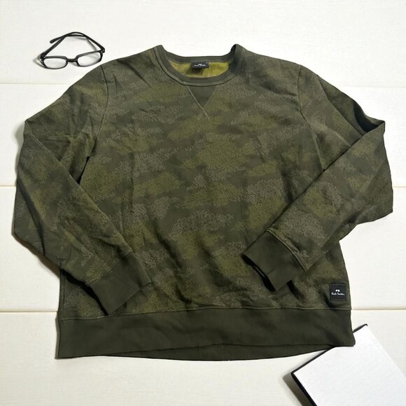 PS PAUL SMITH Men's Camo Long Sleeve Crewneck Sweatshirt Size XL - Picture 1 of 7